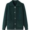 DBFBDTU Donne Tinta Unita Cardigan Di Mezza Età Anziani Maniche Lunghe Cappotti Lavorato A Maglia Maglioni Top