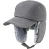 YAMEE Cappello Baseball Invernale Caldo, Vintage Antivento con Paraorecchie, Donna Morbido con Fodera in Peluche, Uomo da Caccia Protezione dal Freddo