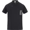 GIBLOR'S Giacca da Chef Cotone Elasticizzato, Colore Nero, Manica Corta, Modello Nathan