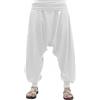 SAVARI | Pantaloni Harem senza tasche | Etnico | Confortevole | Pantaloni ideali per Yoga, Pilates e Danza | Uomini e donne | Nessun tiro basso e vita larga | Nero, Bianco, Grigio, Blu, Vino | S-3XL ·