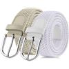 TANGCHAO 2 Pezzi Cinture elastiche intrecciate, set cintura uomo e donna