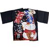 SINROYEE Cardigan da donna con stampa a scialle giapponese, kimono, top coprire, sciolto, maniche a 3/4, camicetta da spiaggia