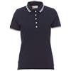 Ergos Workwear Payper - SKIPPER LADY Polo 100% Cotone Piquet con Bordini a Contrasto Manica Corta Donna Colore: BLU NAVY/BIANCO, Taglia: XL