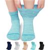 ZFSOCK Calze Senza Elastico Uomo: Calzini Per Diabetici Senza Cucitura Fibra di bambù Traspiranti Extra Larghi Vestibilità Ampia per Caviglie Piedi Gonfi Taglia 43-46, 5 Paia Assortiti