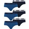 Puma, Mutande Uomo, slip Confezione da 6 pezzi. Blu - X-Large-48er Pacchetto Di