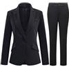 YYNUDA Tailleur con pantalone da donna, stile manageriale, vestibilità aderente, blazer elegante con completo pantalone/gonna per la primavera e l'estate, L