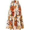 Adigaber Maxi Gonna Lunga Donna Vita Elastica Boho Gonne Lunghe Estive con Coulisse Floreale Swing Gonna A-Linea retrò Elegante