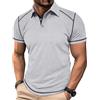 MakingDa Polo Uomo Manica Corta con Blocchi di Colore Bottoni Tinta Unita Scollo a V Informale Estate Magliette Polo Corsa Muskel Slim Fit Leggero Lavoro Sportiva Polo Colletto Camicia