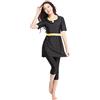 HJFYIZYNN Donne musulmane Patchwork Maniche corte Copertura 2 PCS Costumi Da Bagno Set