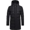 Juankrynord Cappotto Lungo Invernale da Uomo con Coulisse Tasca vestibilità Attillata Giacca Calda da Esterno Cappotto Lungo Trapuntato con Cappuccio Cappotto Parker Invernale Caldo