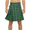 Mymyguoe Kilt Uomo Scozzese Nuova Gonna Utility Maschio Classico Retro Gonna Vintage Medievale Tradizionale Gonna Scozzese Steampunk Abbigliamento Gonna A Pieghe Patchwork A Scacchi, Q7 verde1, 3XL