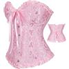Zooma Steampunk - Corsetto gotico da donna, corpetto intero, 819-rosa, XS
