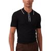 Kallspin Uomo Polo in Maglia a Manica Corta Maglie da Golf Top Estivi da Spiaggia(Nero Small