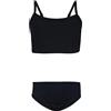 Aquarti Girls Costume da Bagno Bustier Bikini Set Bambine e Ragazze Due Pezzi, 038 Jacquard a Pois Nero, 152