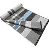 Lindoro Sciarpa in lana merino per uomo, sciarpe lunghe invernali scozzesi calde e leggere scozzesi con confezione regalo, Blu & Grigio