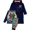 Harry Potter Vestaglia da Notte Pigiama per Ragazzi Hogwarts Nero 12-13 Anni