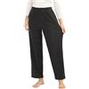 DSKK Pantaloni Donna Invernali con Elastico in Vita Eleganti Flanella Pantaloni Sportivi Caldi Casual Pantaloni da Pigiama da Donna (Nero,2XL,IT,Testo,XXL)