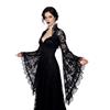keland Donna Gothic Lolita Bolero in Pizzo Goth Coprispalle Scaldacuore Top | Bolero sexy da donna in pizzo e rete, stile gotico, strega, vampiro, fantasy, cosplay, medievale, Halloween, carnevale