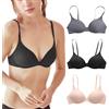 KAIOWPEIC Set di 3 Reggiseni per Ragazze Adolescenti Senza Ferretto 32/70A 36/80AB 34/75AB 38/85AB Reggiseno per Ragazze Senza Ferretto, Senza Cuciture, Morbido Reggiseno Quotidiano Set di Reggiseni