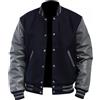 Leather Verse Giacca bomber da uomo Venom Detroit Beverly Hillscop in lana nera e grigia Tom Hardy Baseball Varsity Jacket, Nero & Grigio - Tinta unita, XL