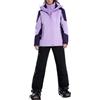 Vhersily 2026 Giacca Da Sci e Pantaloni Da Donna 2 Pezzi Impermeabile, Antivento Giacce con Cappuccio e Pantaloni Completo da Coppia Moda Chic e Elegante Stile Streetwear Sportivo da Skater