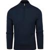 Suitable Pullover Merino Mezza Zip Verde Scuro - Taglia - Uomo - Abbigliamento - Slim Fit - Lana - Perfetto per Autunno e Inverno, L