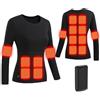 Ylightn Maglia Riscaldata Uomo Donna, Camicia Biancheria Intima Termica Riscaldato con Batteria 16 Zone, T-Shirt Termica USB a Maniche Lunghe da Sci