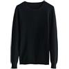 Chanyarn Donna Maglione 100% Lana Merino Autunno Inverno Caldo Girocollo a Maniche Lunghe Maglione Lavorato a Maglia (Black,S)