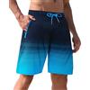 APTRO Pantaloncini da bagno da uomo Board Shorts con tasche con cerniera, ad asciugatura rapida, pantaloncini da spiaggia sfumati con fodera in rete, Blu, XXL