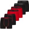 O'Neill Boxer da uomo in tinta unita Sport Boxer M L XL XXL 95% cotone uomo trunk mutandine senza intervento confezione da 6 pezzi nero rosso blu