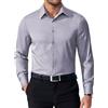 WINKEEY Camicia Uomo Maniche Lunga Camicie No Stiro Business Camicia Senza Rughe Regolare Fit Elegante Casual,Grigio M