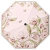 Meichoon Ombrello UV UPF50+ portatile, leggero, impermeabile, a doppio strato, design antivento, stile retrò/classico floreale, vintage, per donne, viaggi e uso quotidiano