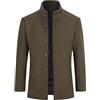 Sliktaa Giacca da Trench in Lana da Uomo Giacca Slim Fit Parka Winter Warm (1 * Coat + 1 * Vest)