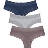 CBLdF Mutande 3Pcs/Set di Lingerie Floreali da Donna in Cotone Mutande Bianche Intime Intime Mutande Mutande-Set11-M-Impostato