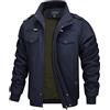 MAGCOMSEN Giacca da Uomo Antipioggia Primavera Autunno Bomber Aviatore Leggero Giubbotto