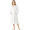 Get Trend Accappatoio da Donna S-2XL, Accappatoio in Cotone per Adolescenti in Piqué a Nido d'Ape, Accappatoio da Sauna Leggero con Cintura e Tasche, Regali per Donne (L, Bianco)
