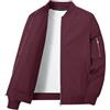 KEFITEVD Giacca da uomo leggera e sottile bomber con tasca sulle maniche, giacca a blouson, giacca da mezza stagione, con colletto alto, giacca da aviatore americana con tasca interna, rosso vivo, XL