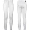 Horses, Pantaloni da Equitazione Donna Aurora, con Grip in Silicone sul Ginocchio Antiscivolo, Elasticizzati, per Gare e Allenamento, Bianco ITA 46