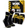 sockenkauf24 10 Paia Calze da Lavoro Uomo Cotone Rinforzate WORK Socks Nero 39-42
