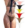 KUKU PANDA Sexy G String Perizoma per Donne Hot Filo Elastico in Cotone Mutandine Senza Cucitura Tangas Biancheria Intima Pacco da 6 Slip (B/W/R/Y/O/C, Medium)