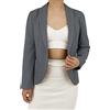 JOPHY & CO. Giacca Blazer Donna con Maniche lunghe (cod. 6026) (Grigio, M)