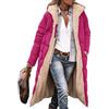 Edelaura Cappotto Lungo Invernale per Donna in Piuma Tinto Unito Antivento e in Pile Elegante con Maniche Lunghe e Tasche Parka Reversibile Caldo e Spesso per Il Tempo Libero