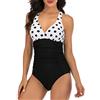 SHESHY Costume da Bagno Intero Donna - Tuta da Nuoto One Piece con Push-up Imbottitura Estraibile - Scollo a V Sexy Bikini Costumi Interi con Controllo della Pancia