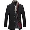 M&Catree Trench da Uomo in Lana Cappotti Invernale Elegante Trincea Giacca Caldo Giubbino Slim Cappotto Business Outerwear a Vento Parka - Nero, XL