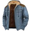 Generico Giubbotto Invernale Uomo Spesso Cappuccio Pile Grande Taglia Casual Moda Zip Esterno Caldo Giacca Cappotto Giacche con Cerniera e Tasche Giubbino Primavera Invernali Elegante Leggero Trapuntata
