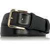 almela - Cintura uomo classico - Pelle - 3,5 cm di larghezza - 35 mm - Fibbia argento o oro - Belt for men