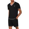 Marvmys Pigiama Uomo Estivo Corto Cotone con Tasche Due Pezzi