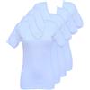 Fontana Calze Fontana Intimo,4 Maglie Donna Manica Corta con Pizzo Cotone Caldo