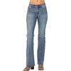 Generic Jeans Donna Vita Elastica, Jeans da Donna Elastici a Vita Alta Pantaloni con Tasche Classiche Ample Denim Donna Straight Jeggings Stretch Moda Jeans, Azzurro, XXL
