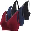 HIHOSSI Reggiseno in Pizzo Regolabile in Cotone - Reggiseno Premaman per Allattamento, Giorno e Notte